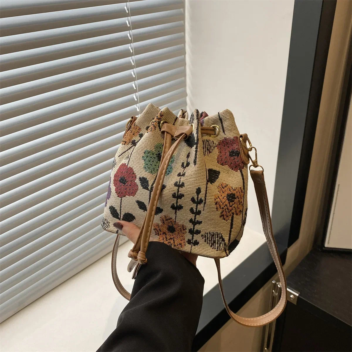 Seraphina Floral Bucket Bag